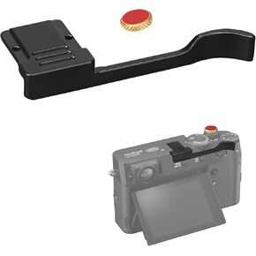 X100VI /X100V Metal Thumb Up Grip for Fuji Fujifilm X100VI X100V X100FCamera Hot Shoe Thumb Hand Grip Accessories (Silvery)