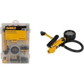 Dewalt 25-Piece Industrial Coupler and Plug Kit and Inflator with Analog Gauge and Hose