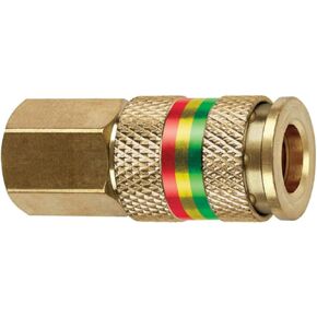 Tru-Flate 13-514 1/4" I/M/T/A x 1/4" FNPT Brass Combo Coupler - (Pack of 10)