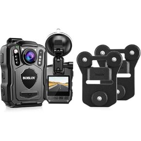 BOBLOV Bundle Deal, M5 128GB 2K Police Body Camera, GPS Enabled &1440P Body Mounted Cam, 128G Body Cam Built-in 4200MAH Battery, IP67 Waterproof Body Camera Magnet Mount…