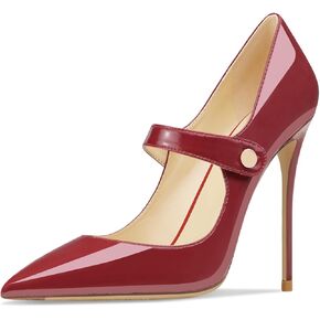 Womens Pointed-Toe Bag-Toe Ankle Strap 4.7 in High Heels Pumps Party Nightclub Wedding Daily Wild Shoes
