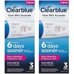 Clearblue Early Detection Pregnancy Test, 3ct (Pack of 2)