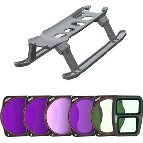 AIR 3 ND Filters Set, Landing Gear Foldable Extensions Leg 6 Pack - UV CPL ND16PL ND32PL ND64PL ND128PL NDPL Filter for DJI Mavic Air 3 Accessories