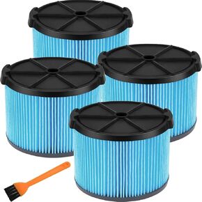 VF3500 Replacement Filter for Shop Vacuum 3-4.5 Gallon Wet Dry Vacuums, 3-Layer Filters for WD4050, WD3050, WD4080, WD4522, 4000RV, 4500RV (4 Pack)