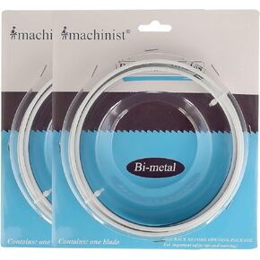 Imachinist Bi-metal 56-1/8" Long - 1/2" Wide, 0.025" Thick, 14TPI and 10/14TPI Soft Metal Cutting Bandsaw Blades