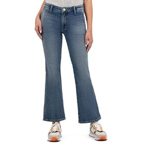 KUT from the Kloth Women's Kelsey Mid Rise Ankle Flare Regular Hem Slash Pocket