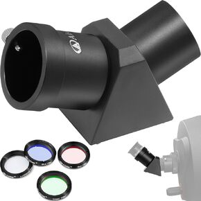 Alstar 1.25" 45-Degree Diagonal Prism - Bundle with - Telescope LRGB 1.25 Inch Filter Set
