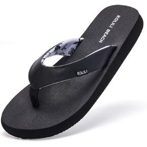 KOLILI Women's Yoga Mat Flip Flop Sandals | Max Cushioned Thong Sandals for Beach & Summer
