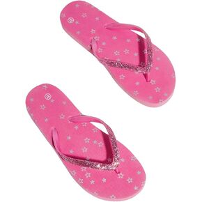 Women's Star Graphic Glitter Flip Flops Holiday Flats Slippers Fashion Summer Thong Sandals