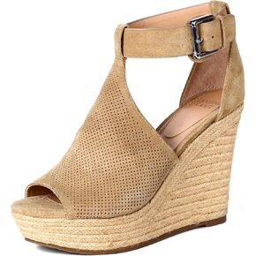 landing craft Women's Peep Toe Platform Sandals Summer Adjustable Buckle Ankle Strap Espadrilles Wedge Sandals