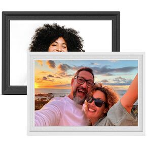 Digital Picture Frame 2 Pack, 10.1 Inch Frameo Digital Frame WiFi, 1280x800 HD IPS Touch Screen Photo Frame Electronic, 32GB Memory, Auto-Rotate, Wall Mountable, Share Photos/Videos, Black + White