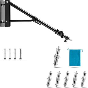 Selens Wall Mount Boom Arm with Triangle Base,Selens 6 Pcs Standard 1/4 '' to 3/8 '' Metal Male Convertor Threaded Screw Adapter