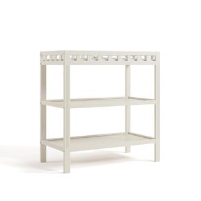 Storkcraft Morningside Changing Table (Hazelnut) – GREENGUARD Gold Certified Baby Changing Table, Includes Waterproof Diaper Changing Pad, Easy 30-Minute Assembly, 2 Open Shelves for Storage