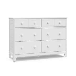 Storkcraft Moss 6 Drawer Double Dresser (Black) – GREENGUARD Gold Certified, Wood Dresser for Nursery, 6 Drawer Dresser, Kids Dresser, Nursery Dresser Drawer Organizer, Chest of Drawers