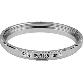 Fotodiox Step Ring, Bayonet III (Bay 3) - 43mm Filter Adapter for Rolleiflex Rollei TLRs with 80mm F2.8 Take Lens