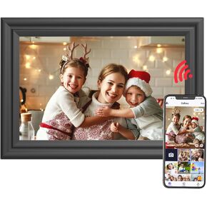 SAMMIX 10.1 Inch 2-Pack WiFi Digital Picture Frame, IPS Touch Screen Photo Frame, Auto-Rotate, Slideshow, Wall-Mounted, Easy Setup to Load Photo and Video from Phone App