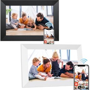 2PCS Digital Picture Frame WiFi,10.1 Inch Smart Digital Photo Frame Load from Phone 1280x800 HD IPS Touch Screen,Easy Setup to Share Photos or Videos Remotely via App from Anywhere