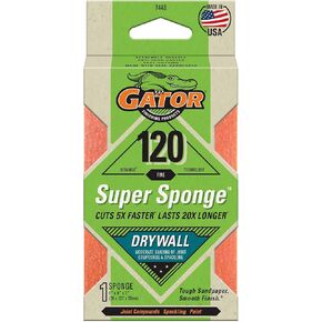 Gator 7443 Fine 120-Grit Drywall Sanding Super Sponge, 3 x 5 x 1 Inch