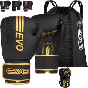 Matte Black Boxing Gloves Men Women MMA Muay Thai Martial Arts Kick Boxing Sparring Training Fighting Punch Bag Pink Gloves with Hand Wraps