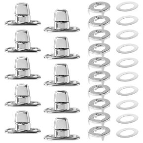 20 Sets Marine Grade Twist Lock Fasteners -Nickel-Zinc Plated Rotating Button Fasteners for Canvas, Marine Fasteners Rotating Button Mounting Screws