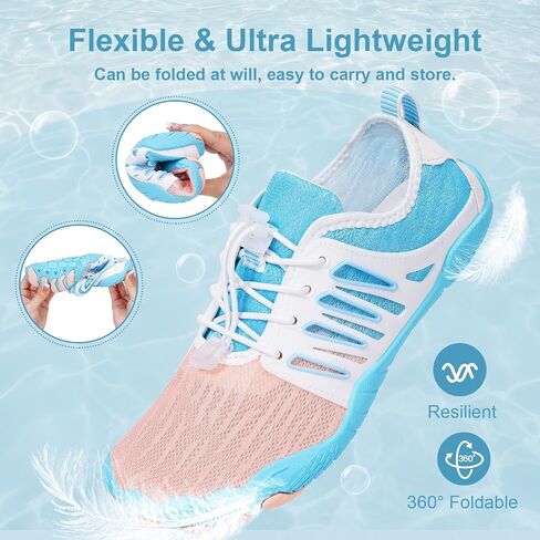 Hike Barefoot Water Shoes for Women Men Footwear, Quick Dry Wide Toe Box Pro Beach Swim Athletic Sports Shoes, Non-Slip Lightweight Aqua Shoe for Pool Hiking Walking Kayaking Diving Surfing in Saudi Arabia