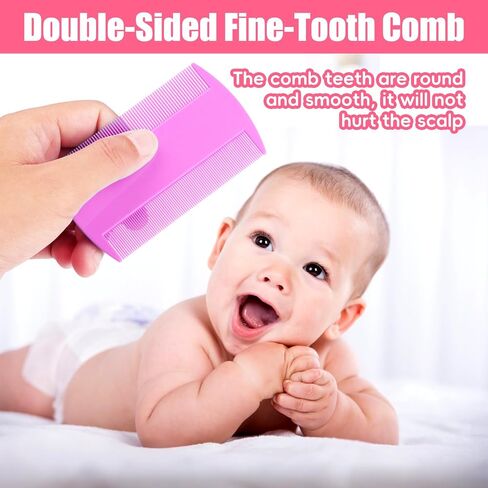 Cradle Cap Brush for Babies, 5Pcs Cradle Cap Treatment Set with Soft Bristle Brushes Silicone Scrubber Fine-Tooth Comb for Newborn Bathing Essentials Baby Brush and Comb Set (Pink) in Kuwait