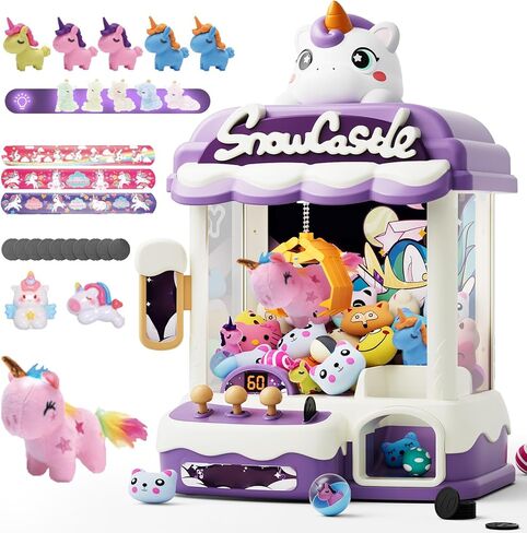 Dinosaur Claw Machines for Kids,Electronic Arcade Game Vending Machine Toys with 34 Dinosaur Toys & Sound,Candy Dispenser Machine, Thanksgiving for Girls Boys in Saudi Arabia
