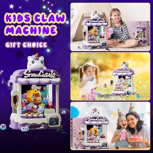 Dinosaur Claw Machines for Kids,Electronic Arcade Game Vending Machine Toys with 34 Dinosaur Toys & Sound,Candy Dispenser Machine, Thanksgiving for Girls Boys in Saudi Arabia