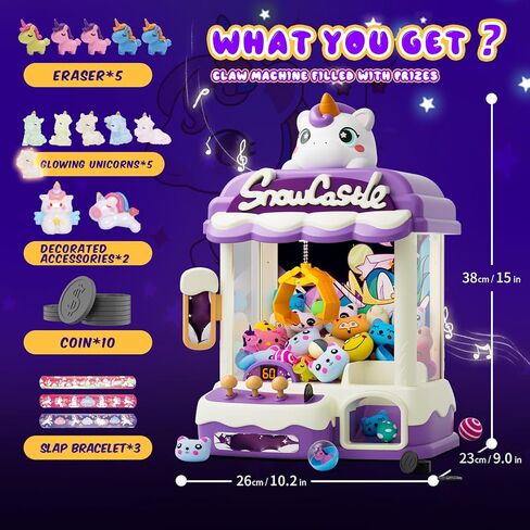 Dinosaur Claw Machines for Kids,Electronic Arcade Game Vending Machine Toys with 34 Dinosaur Toys & Sound,Candy Dispenser Machine, Thanksgiving for Girls Boys in Saudi Arabia