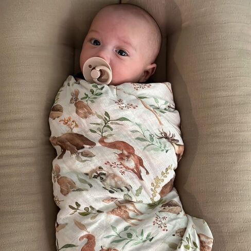 Lifetree Muslin Moaddle بطانيات محايدة ، حضانة تقويم الأسعار للأطفال تتلقى بطانية للبنين والبنات ، 70 ٪ من الخيزر in Kuwait