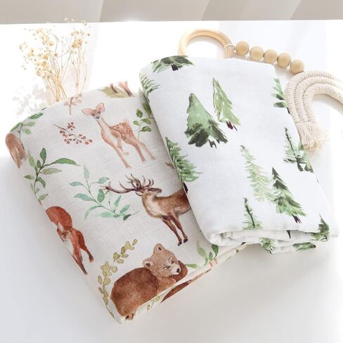 Lifetree Muslin Moaddle بطانيات محايدة ، حضانة تقويم الأسعار للأطفال تتلقى بطانية للبنين والبنات ، 70 ٪ من الخيزر in Kuwait