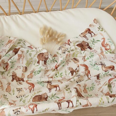 Lifetree Muslin Moaddle بطانيات محايدة ، حضانة تقويم الأسعار للأطفال تتلقى بطانية للبنين والبنات ، 70 ٪ من الخيزر in Kuwait