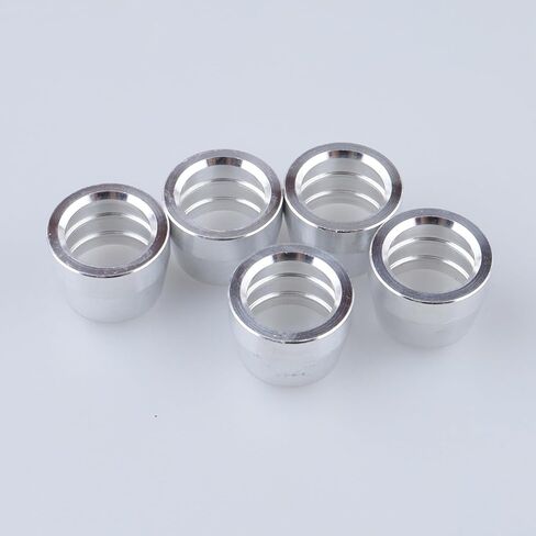 ألومنيوم فضي -6 حشوات زيتونية مناسبة لتركيب نهاية خرطوم خط الوقود AN6 PTFE التيفلون، عبوة من 5 قطع in Saudi Arabia