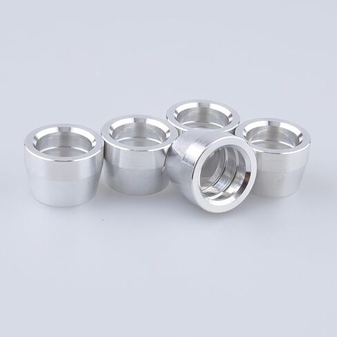 ألومنيوم فضي -6 حشوات زيتونية مناسبة لتركيب نهاية خرطوم خط الوقود AN6 PTFE التيفلون، عبوة من 5 قطع in Saudi Arabia