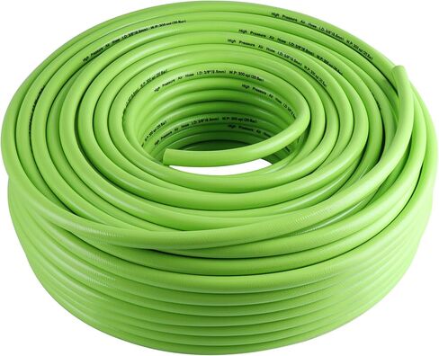 Air Hose 3/8 in. x 100 ft., Heavy Duty, Lightweight, Kink Resistant, Hybrid Air Compressor Hose with 1/4 in. Male Fittings, 300 PSI in Kuwait