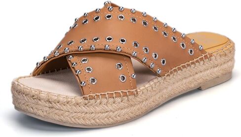 landing craft Espadrille Wedges Vintage Sandals for Women Platform Slides Bohemia Sandals Slip on Open Toe Beach Sandals in Saudi Arabia