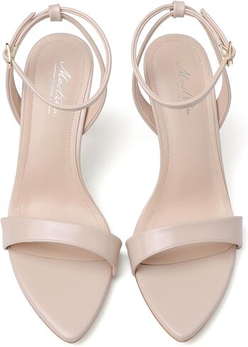 Mostrin Heels for Women Strappy Lace Up Ankle Strap Heels Pointed Open Toe Stiletto High Heeled Sandals for Prom, Party, Daily in Kuwait