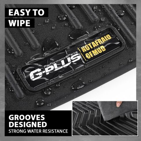 G-PLUS Floor Mats Compatible with Honda Civic 2016-2021 Coupe/Sedan/Fit Civic Hatchback 2017-2021/Fit 16-21 Honda Insight TPE All Weather Full Cover Protection 3 Piece,Black in Kuwait