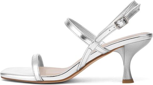 Women's Strappy Kitten Heel Sandals Square Open Toe Low Heel Buckle Ankle Strap Comfortable Fashion Wedding Party Dressy Shoes in Saudi Arabia