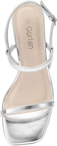 Women's Strappy Kitten Heel Sandals Square Open Toe Low Heel Buckle Ankle Strap Comfortable Fashion Wedding Party Dressy Shoes in Saudi Arabia