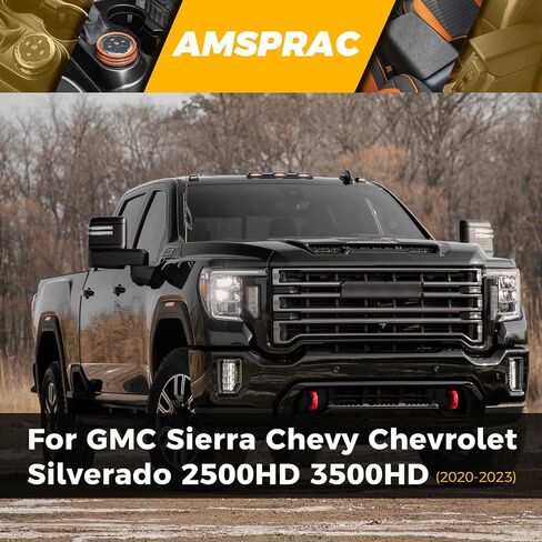 Chromed Door Side Mirror Covers,Exterior Rearview Mirror Half Top Caps,Upper Part Left Right Side Back Sight Mirror Cover fit for Chevy Chevrolet Silverado 1500 GMC Sierra 1500 2019-2024,2PCS in Saudi Arabia