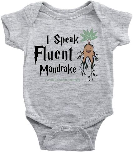 GKrepps I Speak Fluent Mandrake Watch Your Ears! Baby Clothes Newborn Organic Bodysuits Romper in Saudi Arabia