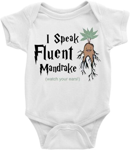 GKrepps I Speak Fluent Mandrake Watch Your Ears! Baby Clothes Newborn Organic Bodysuits Romper in Saudi Arabia