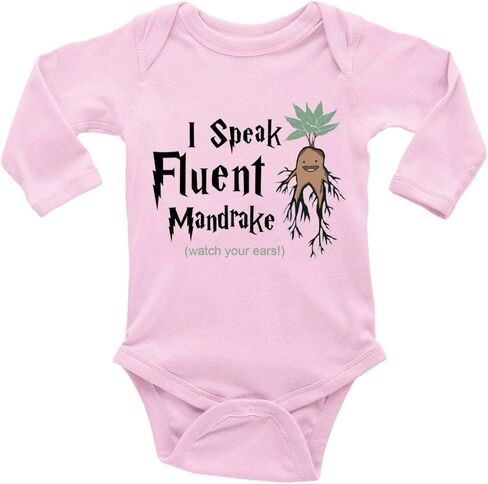 GKrepps I Speak Fluent Mandrake Watch Your Ears! Baby Clothes Newborn Organic Bodysuits Romper in Saudi Arabia
