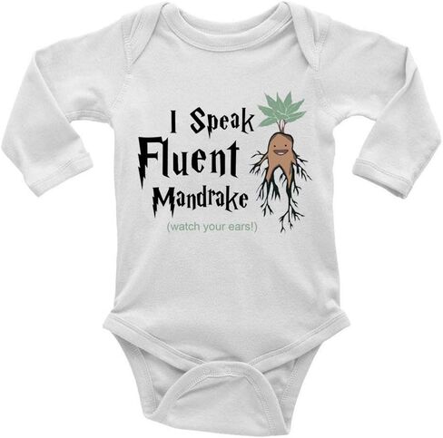 GKrepps I Speak Fluent Mandrake Watch Your Ears! Baby Clothes Newborn Organic Bodysuits Romper in Saudi Arabia