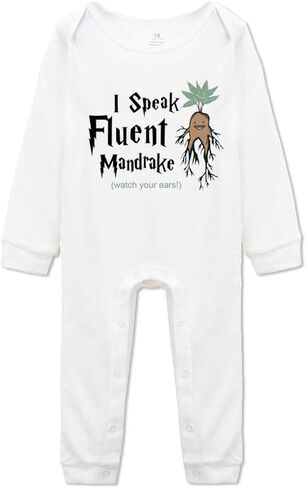 GKrepps I Speak Fluent Mandrake Watch Your Ears! Baby Clothes Newborn Organic Bodysuits Romper in Saudi Arabia