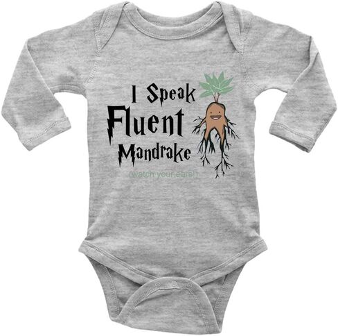 GKrepps I Speak Fluent Mandrake Watch Your Ears! Baby Clothes Newborn Organic Bodysuits Romper in Saudi Arabia