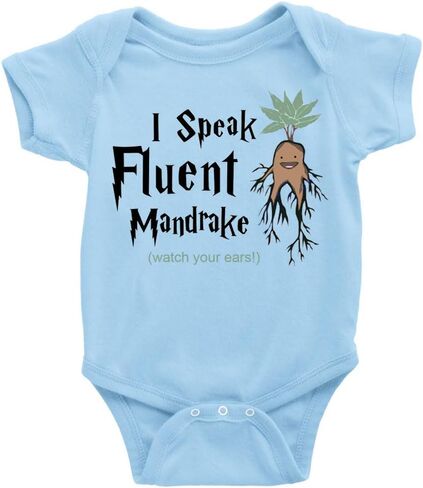 GKrepps I Speak Fluent Mandrake Watch Your Ears! Baby Clothes Newborn Organic Bodysuits Romper in Saudi Arabia