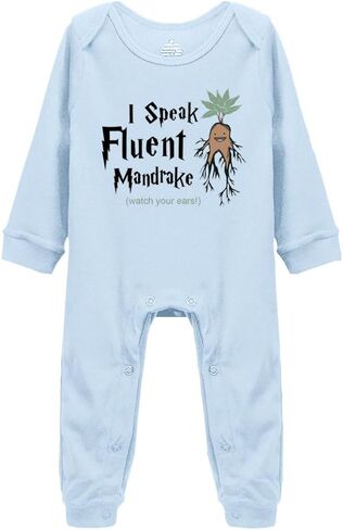 GKrepps I Speak Fluent Mandrake Watch Your Ears! Baby Clothes Newborn Organic Bodysuits Romper in Saudi Arabia