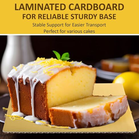Lallisa 100 Pcs Square White Cake Boards 6 Inches Disposable Cake Base Sturdy Grease Proof Cake Base Cake Stands Cardboard Trays Pad for Cake Pizza Desserts Food Decorating Plate Baking Party Supplies in Saudi Arabia